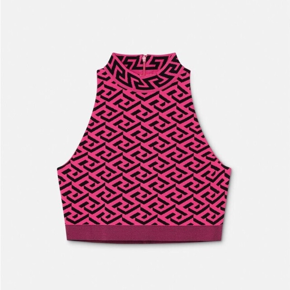 *NWT* Versace Greca Signature Jacquard Crop Top